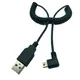 Câble USB 2.0 A mâle vers Mini USB 5 broches cordon adaptateur spiralé à 90 degrés pour lecteurs