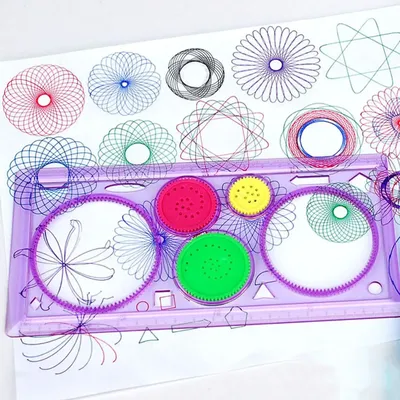 Règle géométrique spirographe pour enfants cadeau créatif outils de proximité papeterie pour