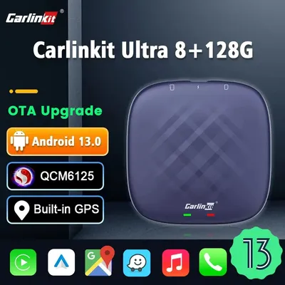 Carlinkit-Android 13 TV AI Box Ultra 8 Go 128 Go Netflix IPTV Promettant Wireless CarPlay