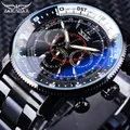 Jaragar-Montre-Bracelet Mécanique existent en Acier Inoxydable pour Homme Mains Shoes Design