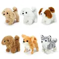 Animal de compagnie en peluche coule électronique mignon pour enfants chiot qui marche et aboie