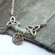 Opalite – collier ras du cou Triquetra Pentacle collier pentagramme collier Wiccan ras du cou