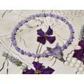 Collier en cristal violet compensé bijoux lilas tour de cou améthyste Witchy KI Goth