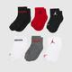 Nike Jordan black kids legend ankle sock 6 pack