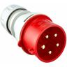 40578L - Spina cee 32A, singola, colore rosso - Unitec