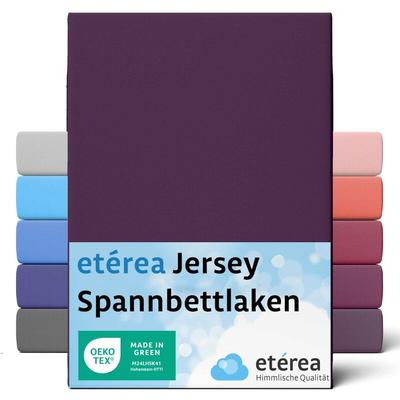 Comfort Jersey Spannbettlaken Pflaume 200x220 cm - 200x220 cm - Pflaume - Etérea