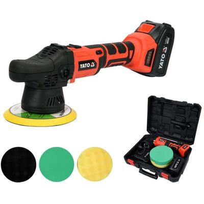 Yato - Akku Exzenter Poliermaschine 18V Exzenterschleifer 150mm Auto Polierer Set 3Ah Li-lon Image