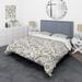 Designart 'Silver Floral Paisley' Patterned Duvet Cover Set