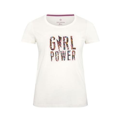 Oklahoma Jeans T-Shirt Damen vanille, M