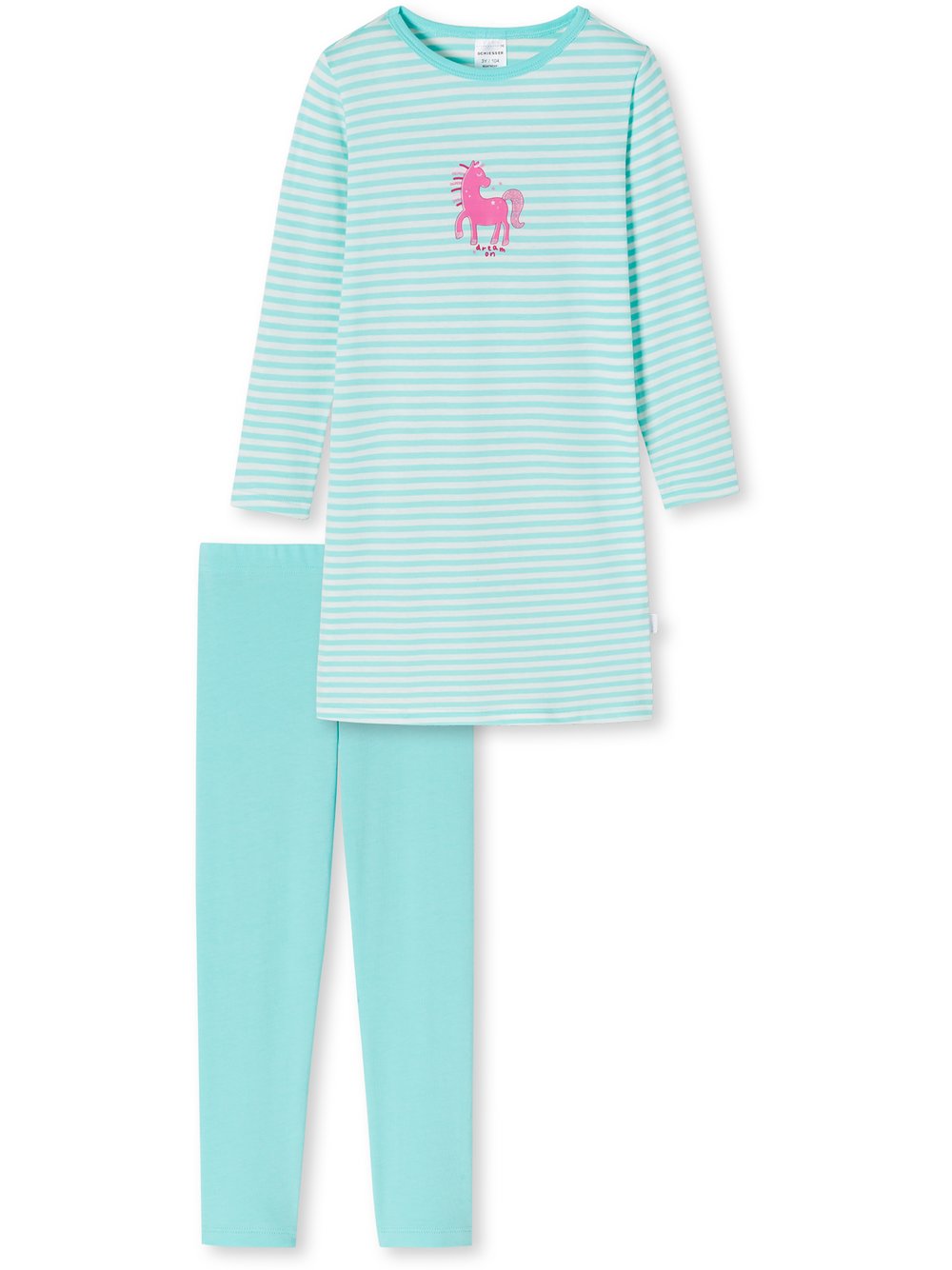 Schiesser Pyjama Mädchen türkis, 104 Image
