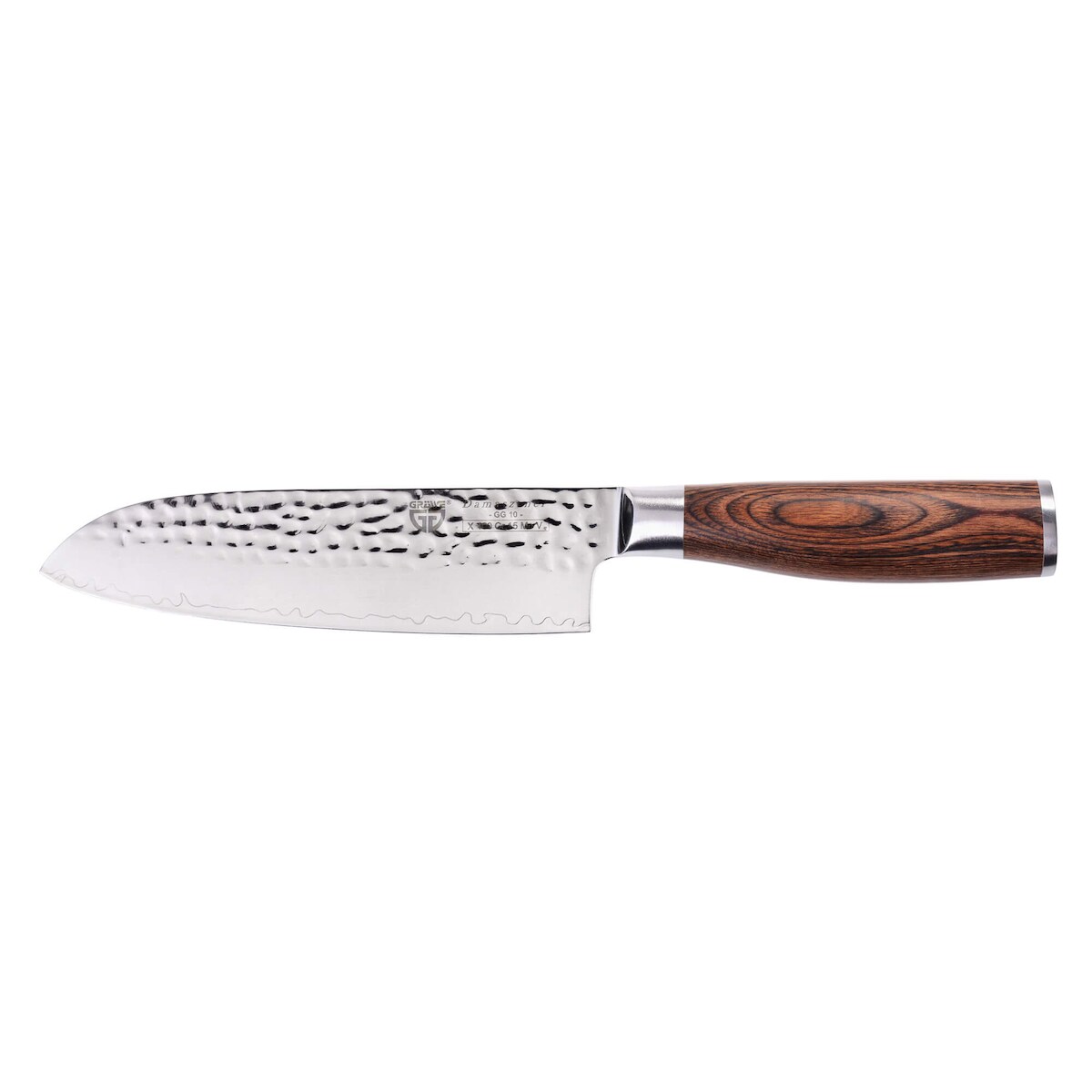 GRÄWE Damaszener Santokumesser 17,5 cm Klinge, Pakkawood-Griff Image