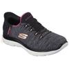Slipper SKECHERS "SUMMITS DAZZLING HAZE", Damen, Gr. 36, schwarz (schwarz, meliert), Textil, sportlich, Schuhe, Slip Ins Sneaker, Freizeitschuh mit dezenten Kontrastdetails