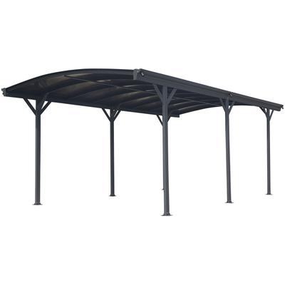 Einzelcarport WESTMANN "Rundbogen" Carports Gr. B/H/T: 300 cm x 206 cm x 576 cm, grau (anthrazit) Carports