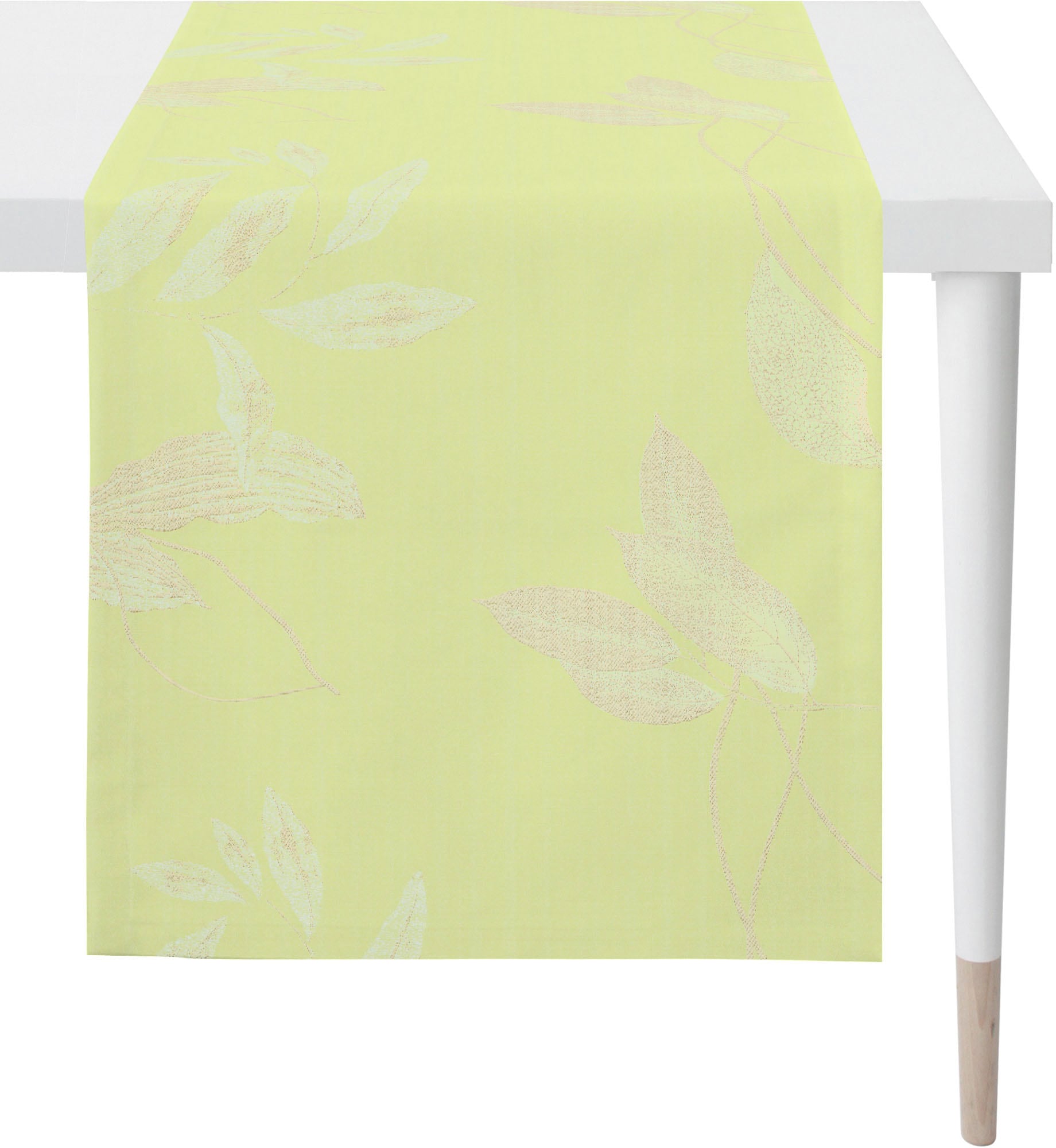 Tischläufer APELT "1602 LOFT STYLE", grün (hellgrün), B:48cm L:140cm, Polyester, Viskose, Tischdecken, Jacquardgewebe Image