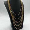 J. Crew Jewelry | J. Crew Multi Strand Multi Colored Goldtone Necklace | Color: Gold | Size: 20”-22”