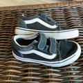 Vans Shoes | Boys Vans Velcro Sneakers | Color: Black/White | Size: 1.5b