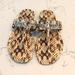 Coach Shoes | Coach Jaclyn Animal Print Sandal With Silver Detail | Color: Brown/Cream | Size: 7