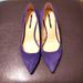 Zara Shoes | Ln Zara Blue Suede Heels Size 6/36 | Color: Blue | Size: 6