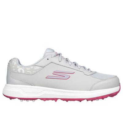 Skechers Women's Relaxed Fit: GO GOLF Prime Shoes | Size 11.0 | Gray/Pink | Synthetic/Textile