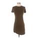 Forever 21 Casual Dress - Mini: Green Solid Dresses - Women's Size Small