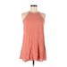 Forever 21 Casual Dress - A-Line Crew Neck Sleeveless: Tan Print Dresses - Women's Size Small