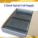 INTBUYING 1/2in 12.7mm 100sheets Spiral Coil Supply for Binder Machine 36-50 Pages Note Black