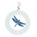 Jikolililili Kinetic 3D Metal Dragonfly Wind Spinner Hanging Ornament Worth Gift for Home and Garden - 8inch Dragonfly Mandala Kinetic Hanging Whirligigs Sun Catcher Windmills