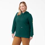 Dickies Women's Plus Water Repellent Sleeve Logo Hoodie - Forest Green Size 3X (FWW22)