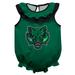 Girls Infant Green Binghamton Bearcats Sleeveless Ruffle Bodysuit