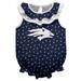 Girls Infant Navy Nevada Wolf Pack Sleeveless Swirls Ruffle Bodysuit