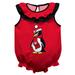 Girls Infant Red Youngstown State Penguins Sleeveless Ruffle Bodysuit