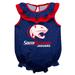 Girls Infant Blue South Alabama Jaguars Sleeveless Swirls Ruffle Bodysuit