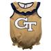 Girls Infant Gold Georgia Tech Yellow Jackets Sleeveless Ruffle Bodysuit