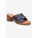 Wide Width Women's Chi-Italy Sandals by Bella Vita in Navy Leather (Size 9 1/2 W)