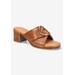 Wide Width Women's Chi-Italy Sandals by Bella Vita in Whiskey Leather (Size 10 W)