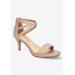 Extra Wide Width Women's Everly Sandals by Bella Vita in Nude Leather (Size 8 WW)