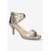 Extra Wide Width Women's Everly Sandals by Bella Vita in Champagne Leather (Size 12 WW)