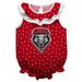 Girls Infant Cherry New Mexico Lobos Sleeveless Swirls Ruffle Bodysuit