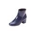 Plus Size Women's The Sidney Bootie by Comfortview in Navy Croco (Size 12 M)