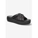 Extra Wide Width Women's Ned-Italy Sandals by Bella Vita in Black Leather (Size 7 WW)