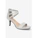 Wide Width Women's Everly Sandals by Bella Vita in Silver Glitter (Size 9 1/2 W)