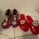 Disney Shoes | Girls Disney Princess Dress Up Plastic Shoes Lot | Color: Purple/Red | Size: 7.5g