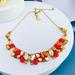 Kate Spade Jewelry | Kate Spade Vintage Resin&Crystal Statement Necklace | Color: Gold/Red | Size: Os
