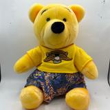 Disney Toys | Disneyland 21” Winnie The Pooh Plush Wearing Shirt With Harley Davidson Logo | Color: Blue/Yellow | Size: 21” Long