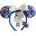 Disney Accessories | New Disney Parks Minnie Mouse Cottage Gingham Ear Headband | Color: Blue/White | Size: Os