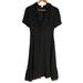 J. Crew Dresses | J.Crew Ruffle V-Neck Short Sleeve Flared Tiered Hem Silk Dress Black Size 0 | Color: Black | Size: 0