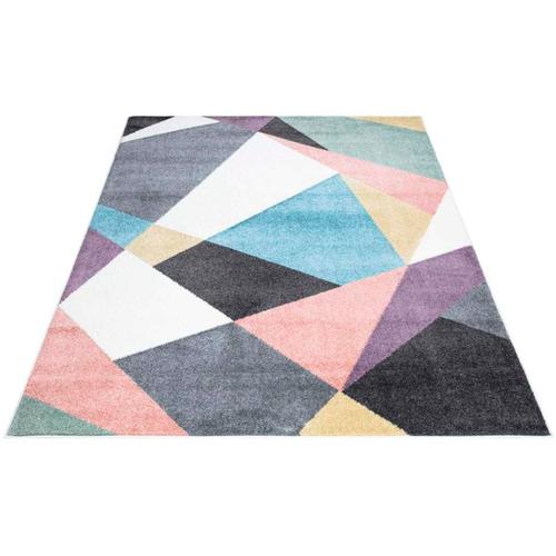 "Teppich CARPET CITY ""YOUNG915"" Teppiche Gr. B/L: 160 cm x 230 cm, 11 mm, 1 St., bunt Bunter Kinderteppich mit Geo-Muster"