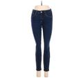 Gap Jeans - Mid/Reg Rise Skinny Leg Denim: Blue Bottoms - Women's Size 27 - Dark Wash