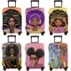 Juste de bagage de voyage lavable pour fille noire afro-américaine protection de valise graffiti