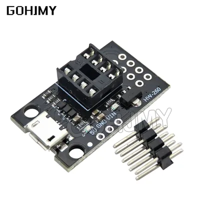 ATTINY13A – carte de développement ATtiny25/ATtiny45/ATtiny85 branchable adaptateur d'alimentation